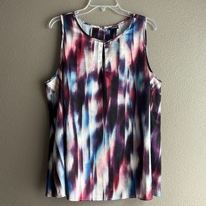 TORRID shiny sleeveless polyester blouse⚡️Size 2X⚡️Abstract Pattern